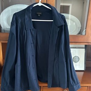 J. Jill Navy Open-Front Blazer